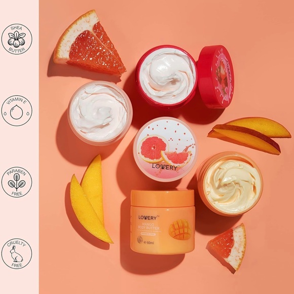 Whipped Body Butter Creams Mango Pink Grapefruit Strawberry New Lovery - Picture 2 of 8
